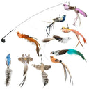 Funny Feather Cat Stick Toy with Bell Interactive Wand Fun