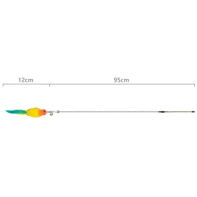 Funny Feather Cat Wand Toy With Bell Interactive Fun