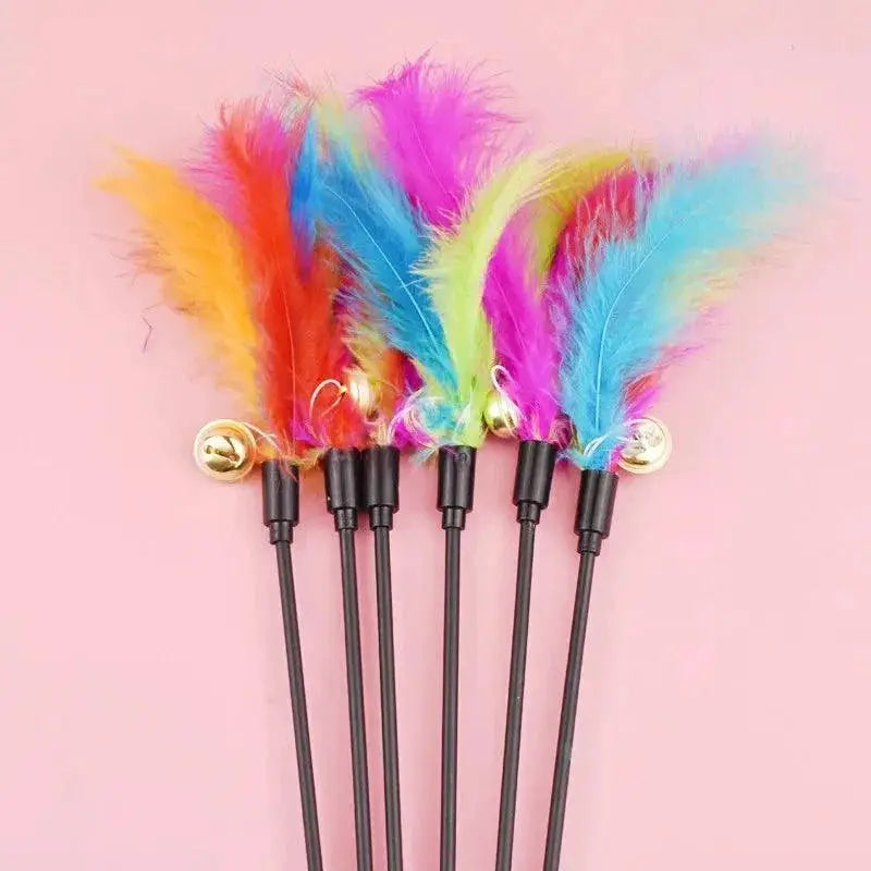 Funny Kitten Teaser Interactive Feather Toy Rod 45cm