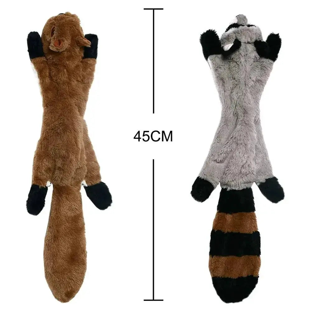 Funny Stuffing Free Dog Toy With Squeakers And Crinkle Sound