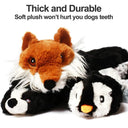 Funny Stuffing-Free Dog Toy with Squeakers and Crinkle Sound