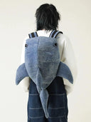 Funny Whale Shark Shape Backpack Durable Travel Bag Men Women
