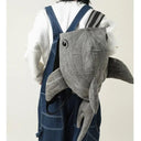 Funny Whale Shark Shape Backpack Durable Travel Bag Men Women