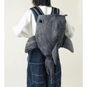 Funny Whale Shark Shape Backpack Durable Travel Bag Men Women
