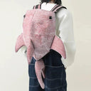 Funny Whale Shark Shape Backpack Durable Travel Bag Men Women