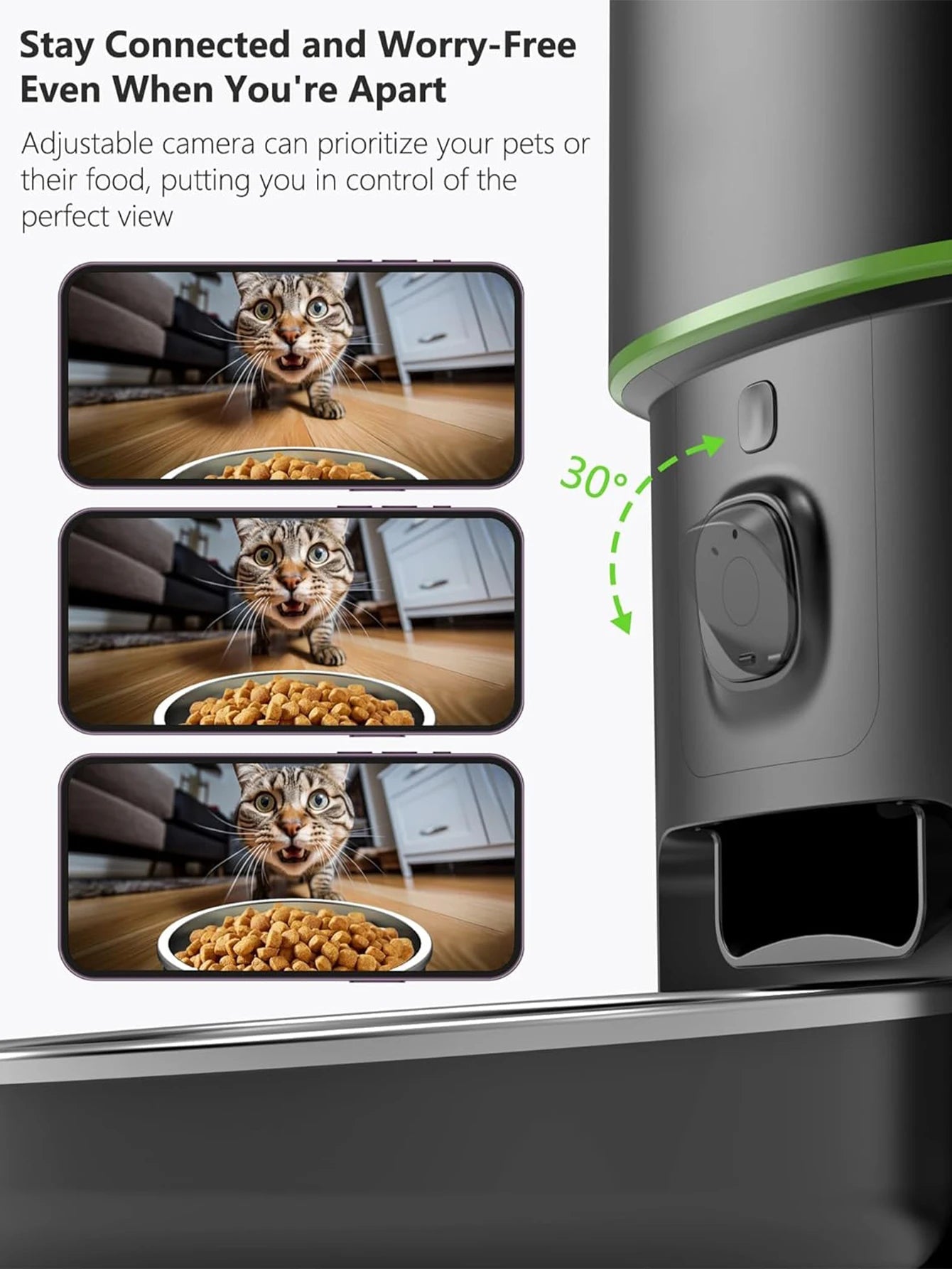 Furpipi Automatic Cat Feeder - 1080PHD Camera And Tuya App Control Smart Feeding
