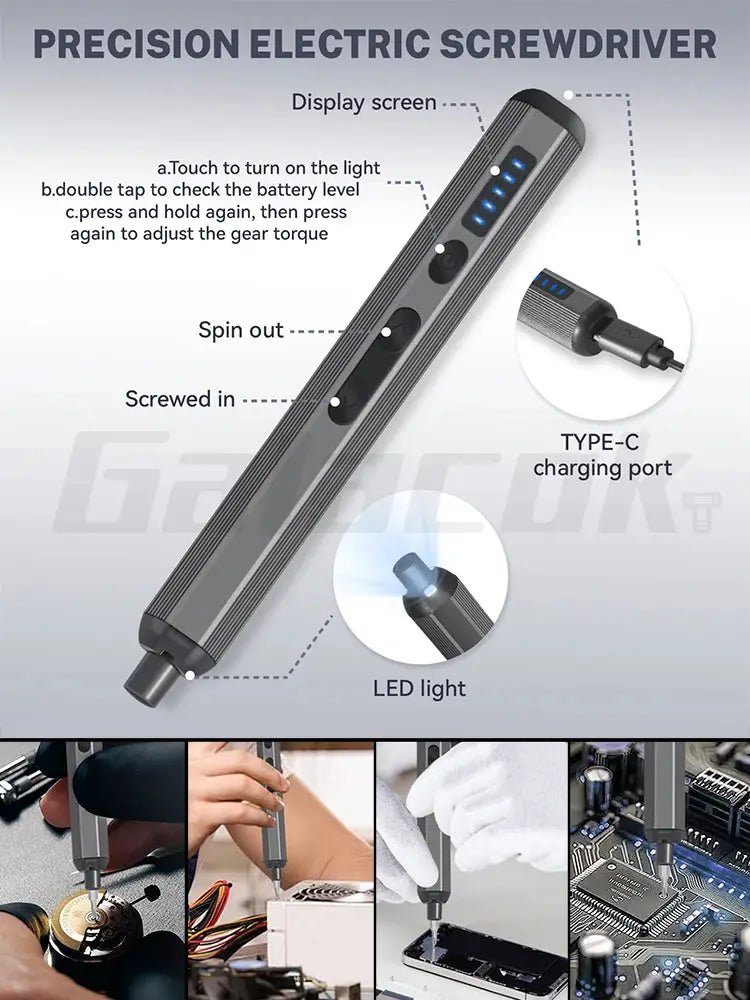 Galacok 68 In 1 Precision Electric Screwdriver Set With LED Light Phone Repair