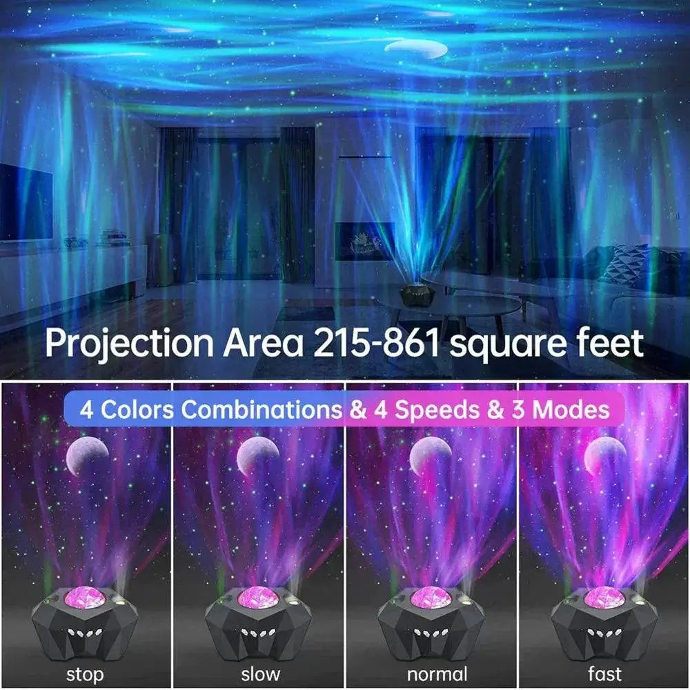 Galaxy Star Projector With Bluetooth Speaker And Remote