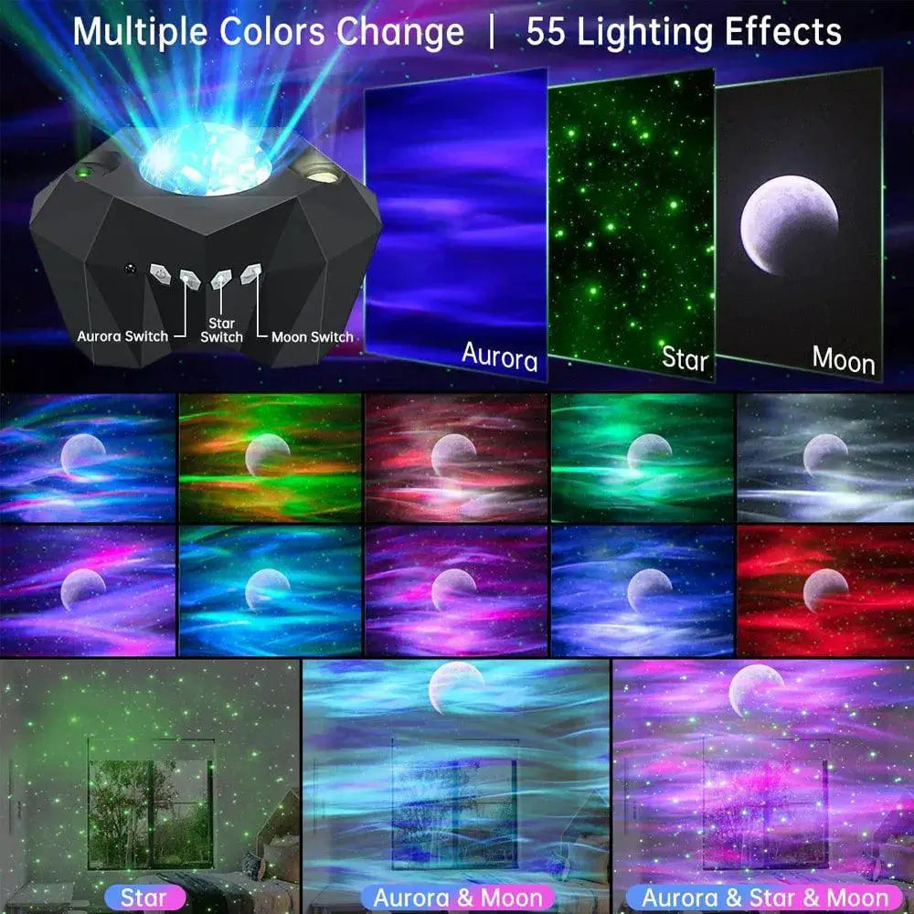Galaxy Star Projector With Bluetooth Speaker And Remote