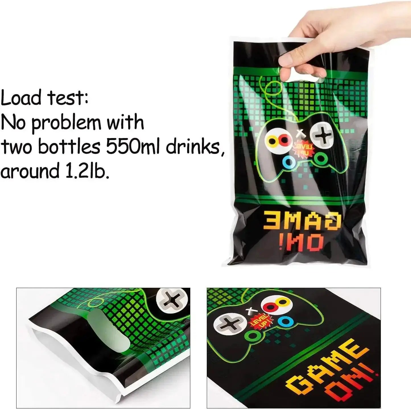 Gaming Party Favor Bags 10 Pack Plastic Loot Bags Bundle