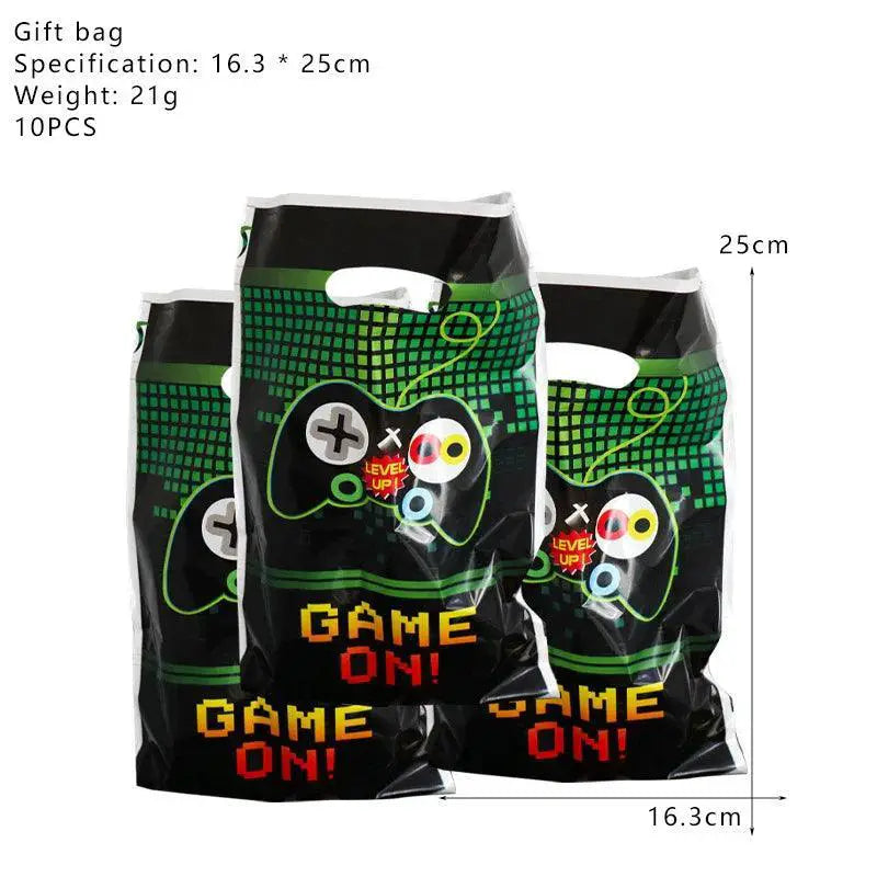 Gaming Party Favor Bags 10 Pack Plastic Loot Bags Bundle