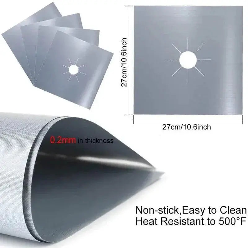 Gas Stove Protectors Reusable Nonstick Liner Mats Pack