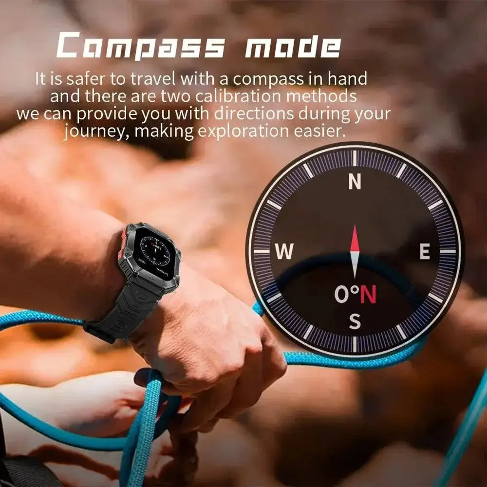 Military Smart Watch Fitness Tracker With AI Voice Pro