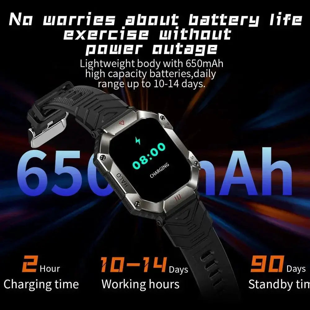 Military Smart Watch Fitness Tracker With AI Voice Pro