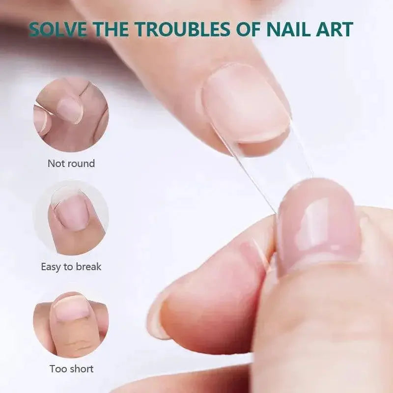 Gel Coffin False Nails Ultimate Nail Extension Kit Set