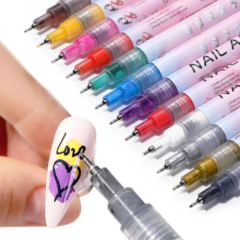 Gel Nail Art Pen Set Precision Brush Marker For Art