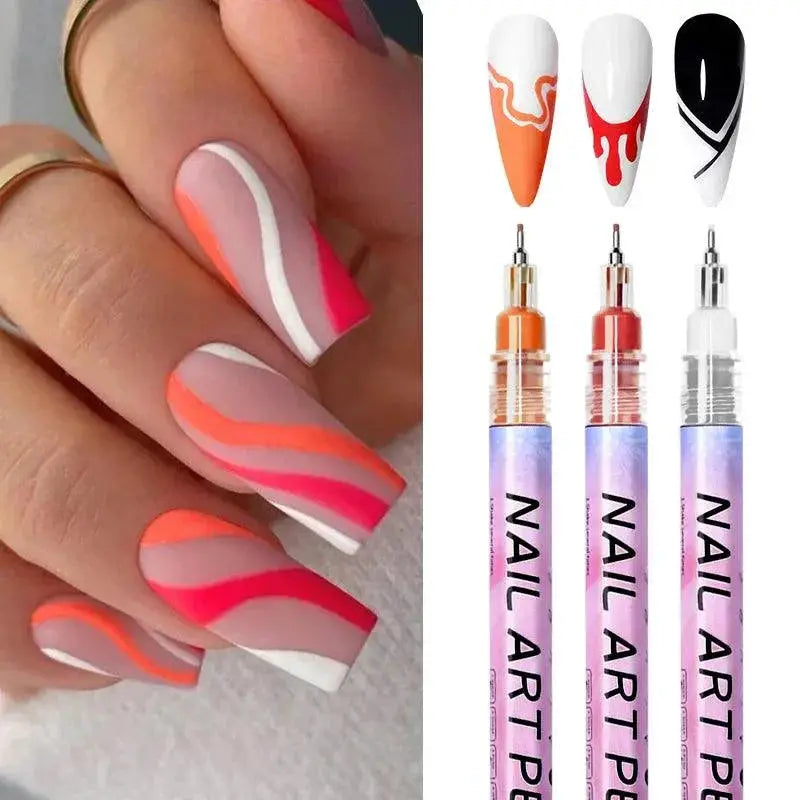 Gel Nail Art Pen Set Precision Brush Marker For Art