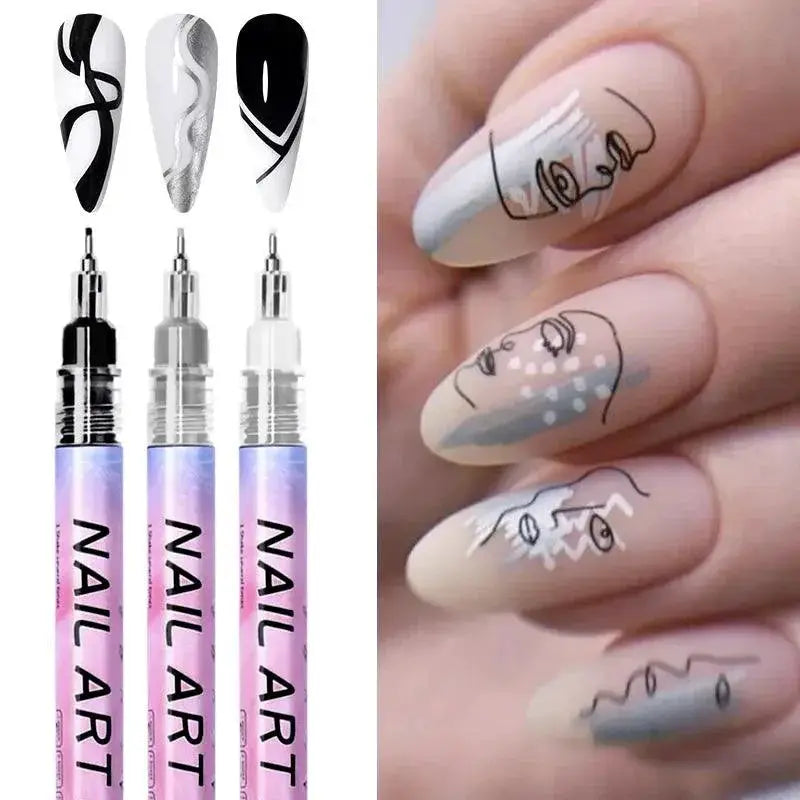 Gel Nail Art Pen Set Precision Brush Marker For Art