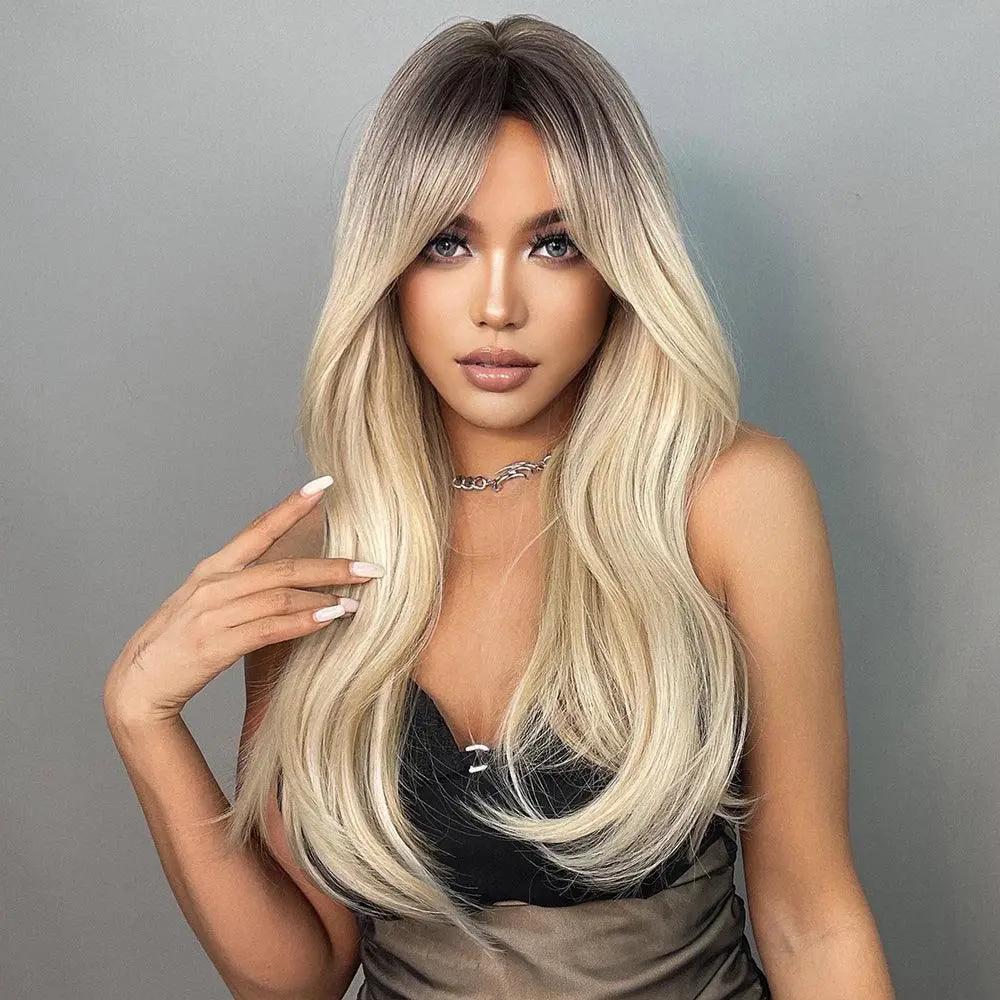 Gemma Ombre Brown Blonde Wig For Style Transformation