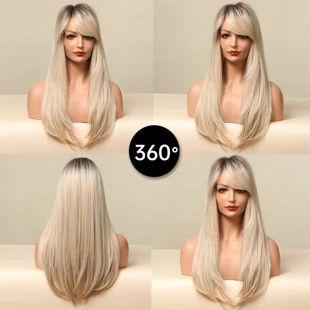 Gemma Ombre Brown Blonde Wig For Style Transformation