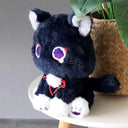 Genshin Black Scaramouche Cat Plush Toy Soft Pillow For Kids
