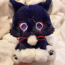 Genshin Impact Black Cat Plush Toy Pillow Fluffy Soft