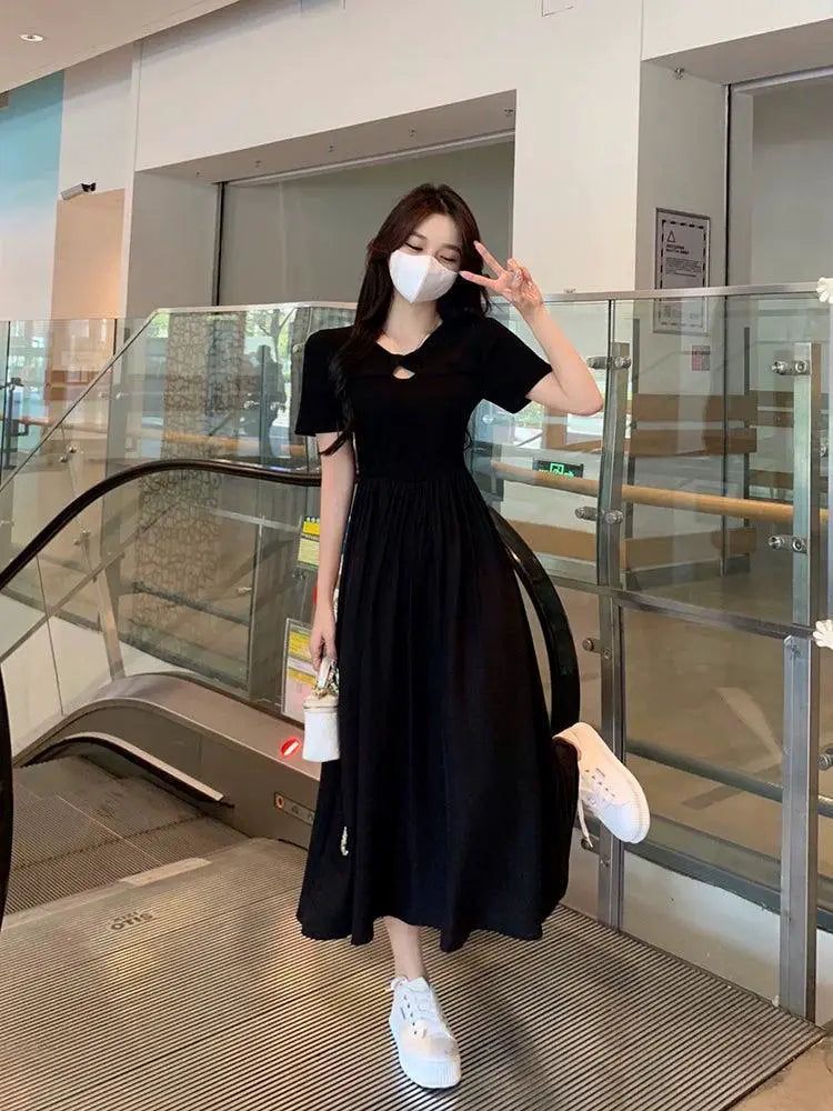 Gentle Korean Style Dress Versatile Summer Chic Elegance