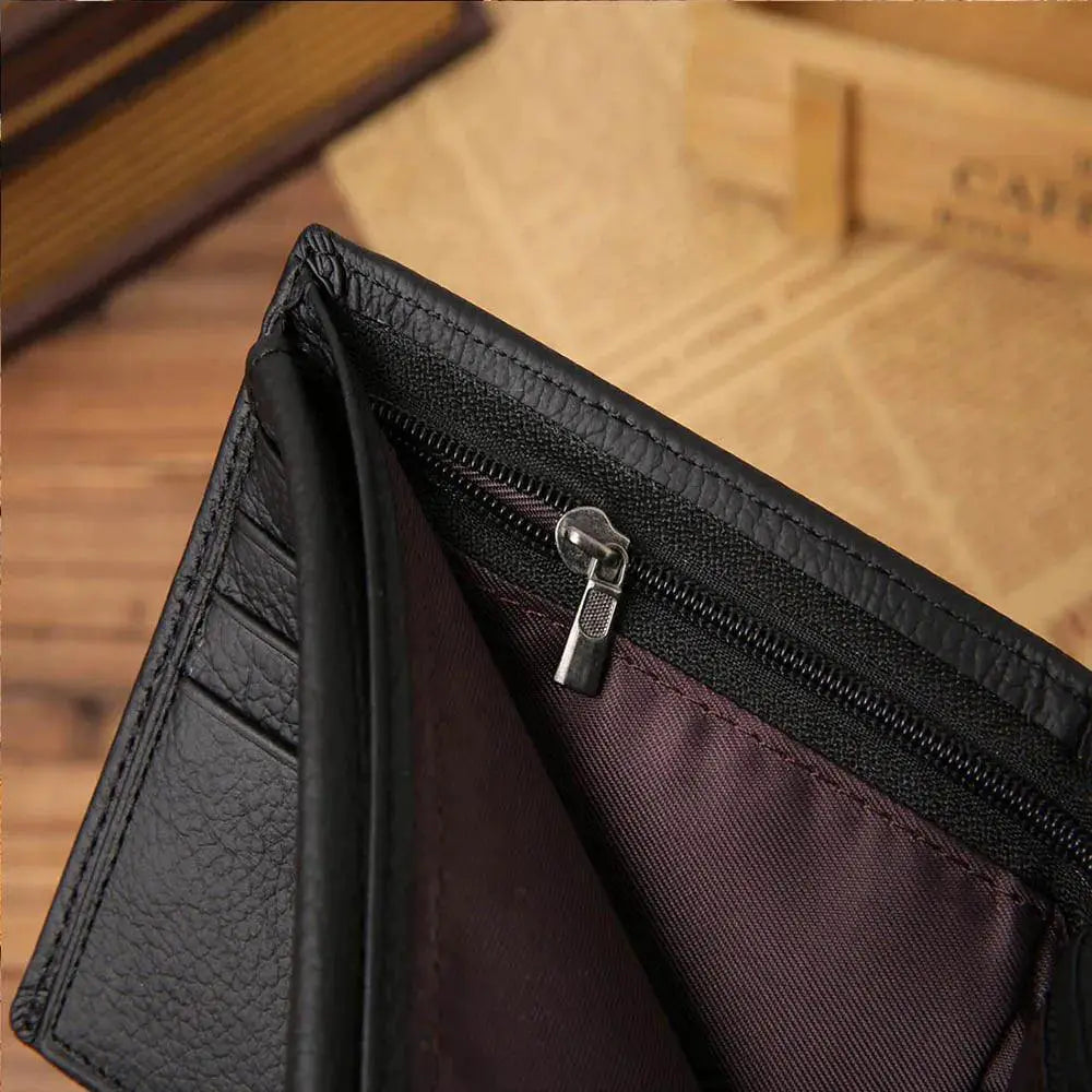 Genuine Leather Mens Wallet Coin Card Holder Purse