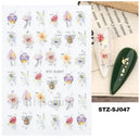Durable Geometric Nail Stickers for Pros