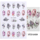 Durable Geometric Nail Stickers for Pros