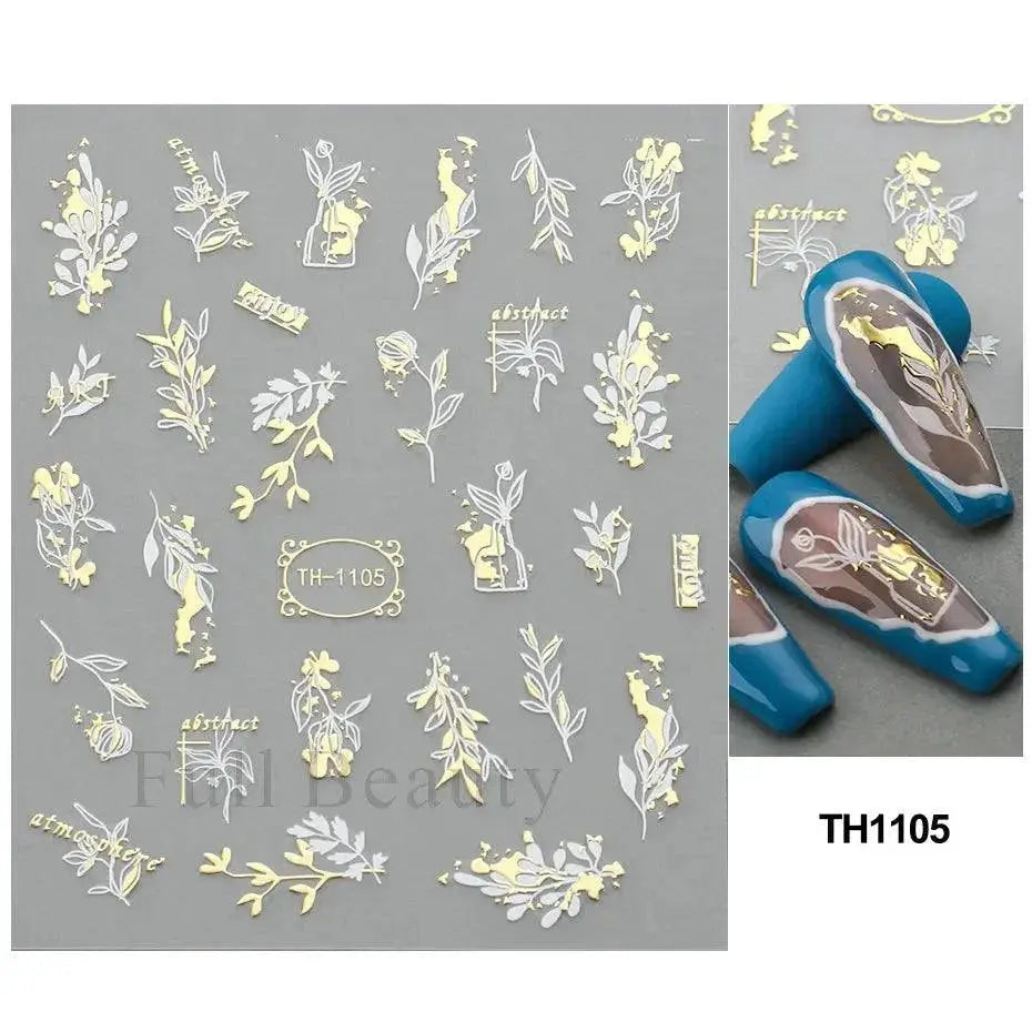 Durable Geometric Nail Stickers for Pros — STZ-SJ030