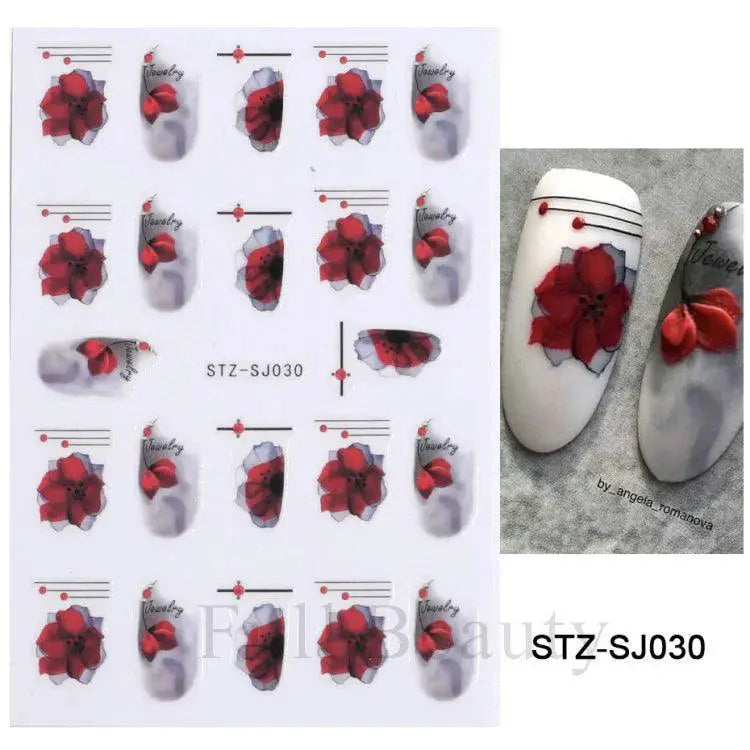 Durable Geometric Nail Stickers for Pros — STZ-SJ070