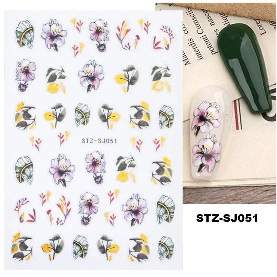 Durable Geometric Nail Stickers for Pros — STZ-SJ040