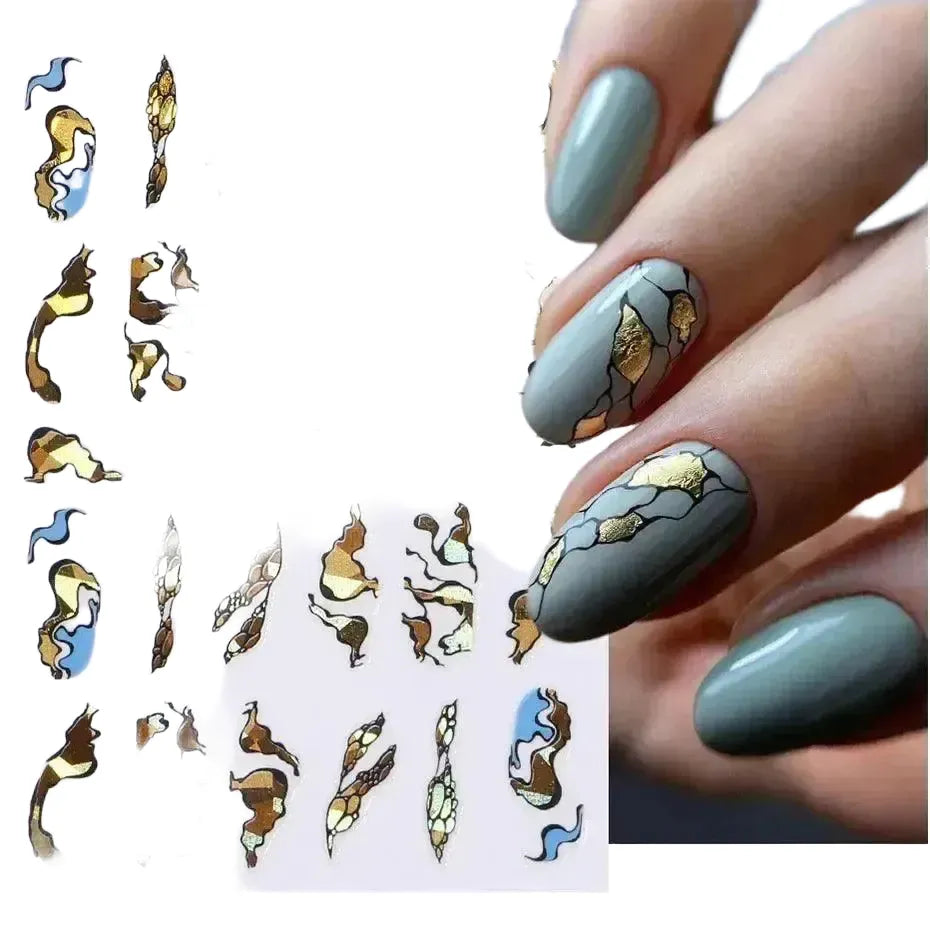 Durable Geometric Nail Stickers for Pros — STZ-SJ019