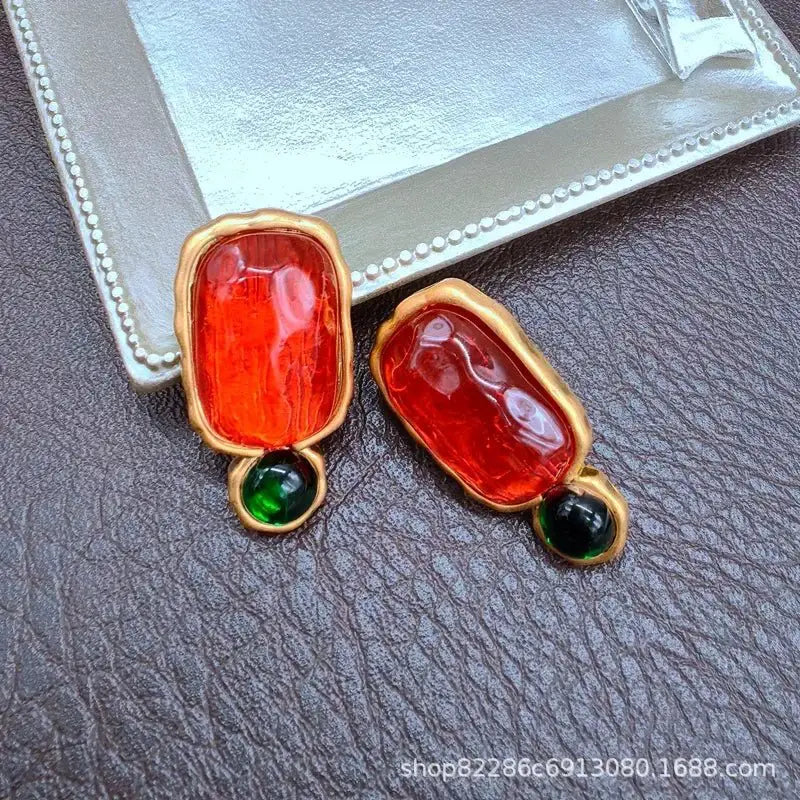 Glass Stud Earrings for Women Soft Glow — product view 17
