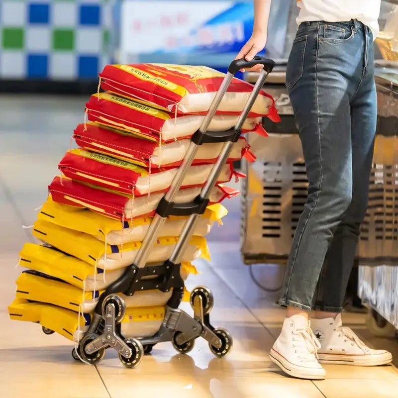 GIANXI Aluminum Folding Grocery Cart Portable Trolley for Effortless Outdoor Use