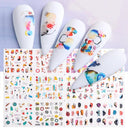 Gingerbread & Holly Festive Nail Art Stickers for Christmas