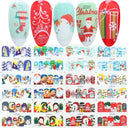 Gingerbread & Holly Festive Nail Art Stickers for Christmas