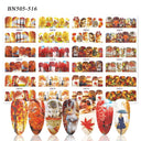 Gingerbread & Holly Festive Nail Art Stickers for Christmas