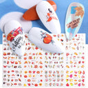 Gingerbread & Holly Festive Nail Art Stickers for Christmas