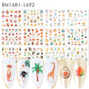 Gingerbread & Holly Festive Nail Art Stickers for Christmas