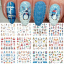 Gingerbread & Holly Festive Nail Art Stickers for Christmas
