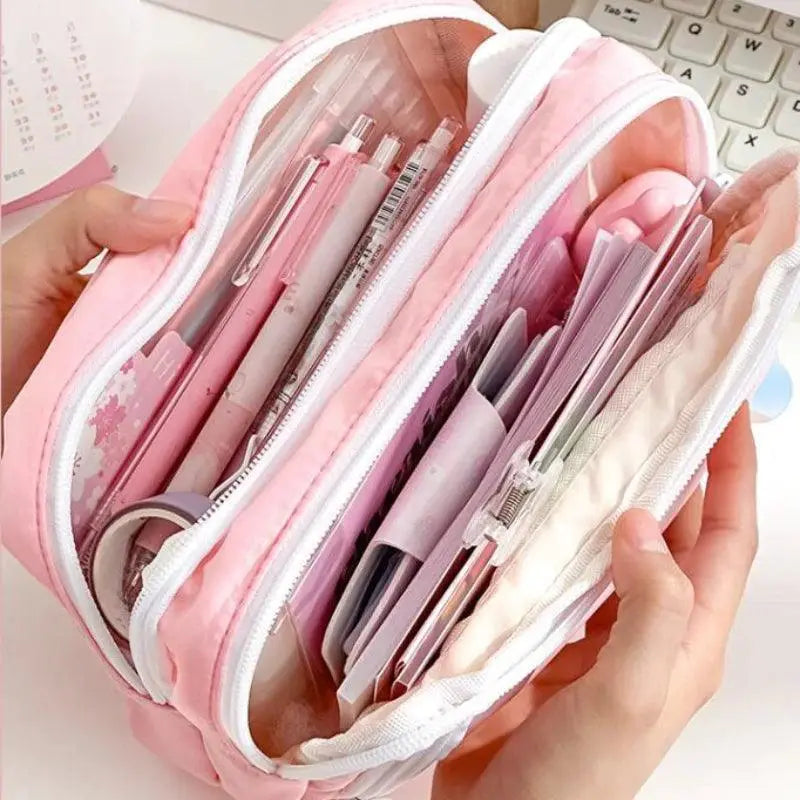 Girl Large Capacity Aesthetic Pencil Bag Pen Holder