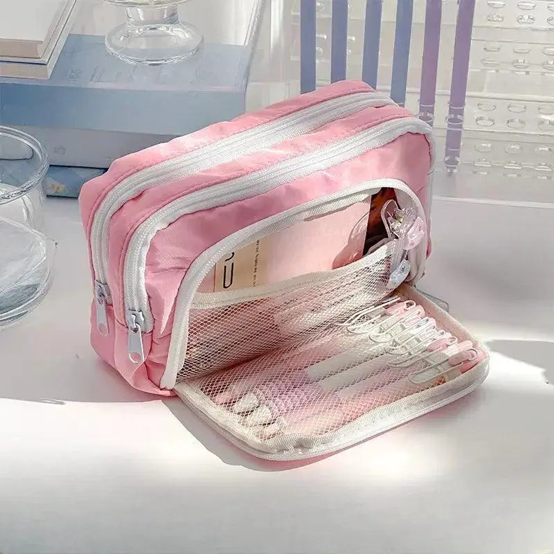 Girl Large Capacity Aesthetic Pencil Bag Pen Holder