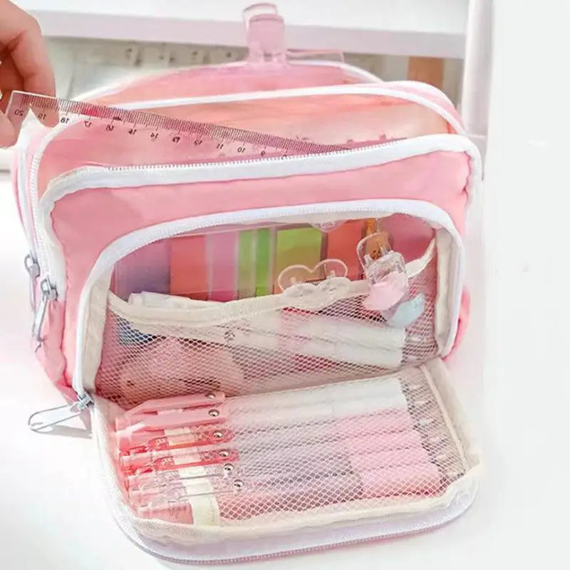 Girl Large Capacity Aesthetic Pencil Bag Pen Holder