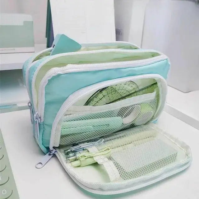 Girl Large Capacity Aesthetic Pencil Bag Pen Holder