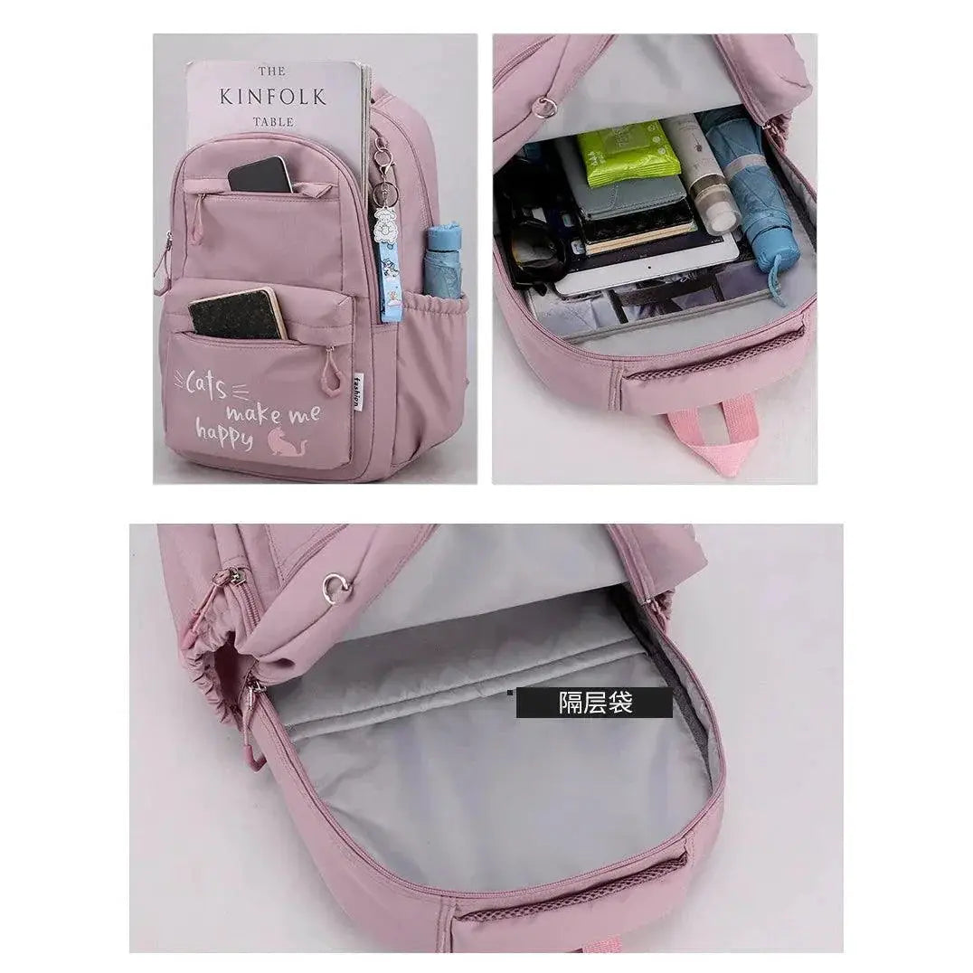 Pink School Backpack For Girls Teens Women Kids Everyday Use