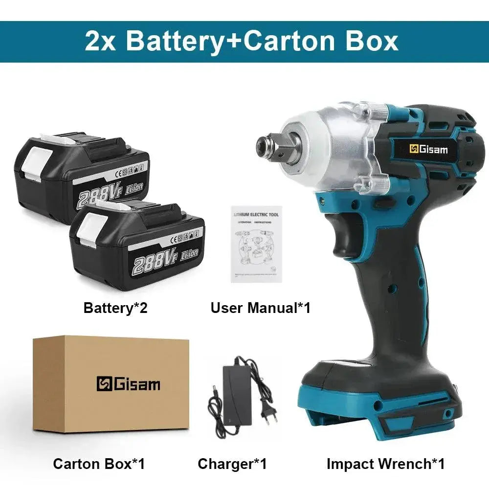 Gisam 520NM Brushless Cordless Electric Impact Wrench
