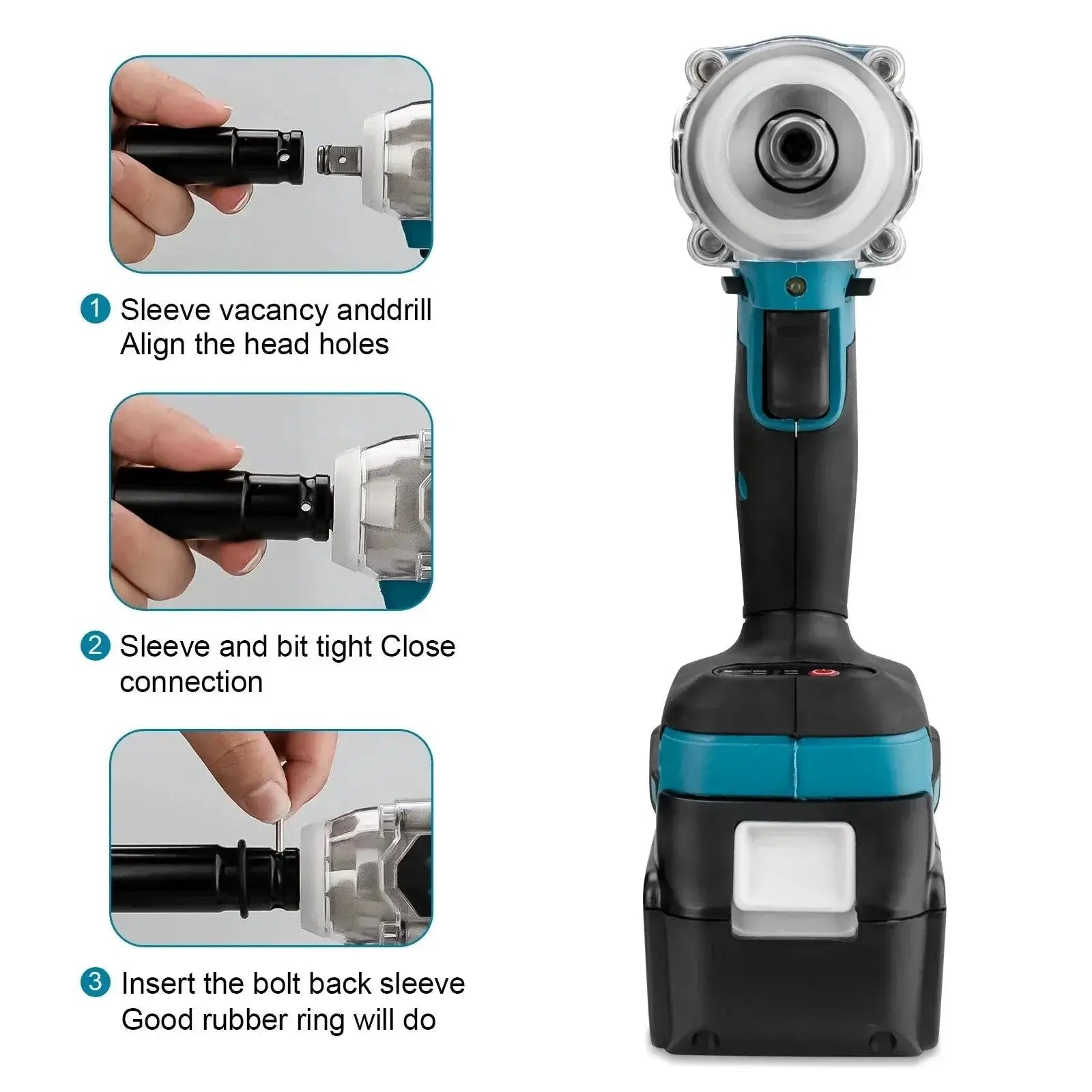 Gisam Brushless Electric Impact Wrench 520Nm High Torque