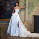 Supportive Satin Wedding Dress for Bride